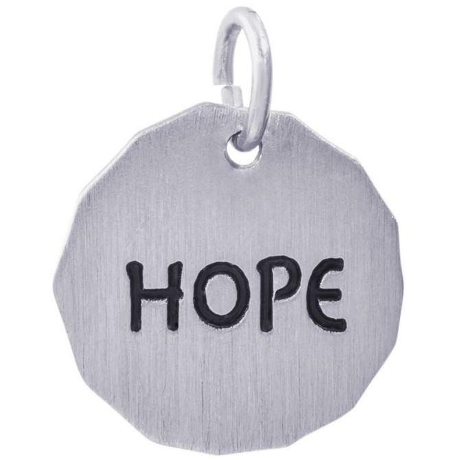 Rembrandt Sterling Silver Hope Tag Charm