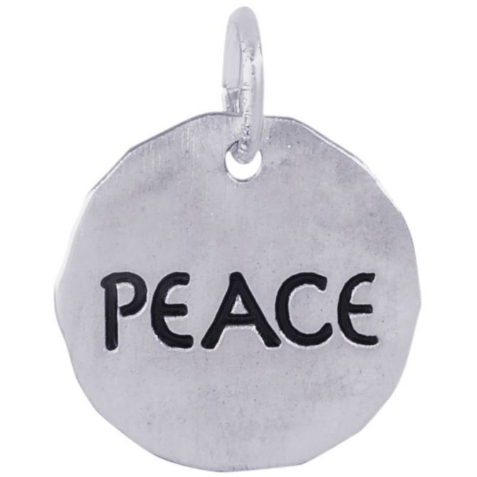 Rembrandt Sterling Silver Peace Tag Charm