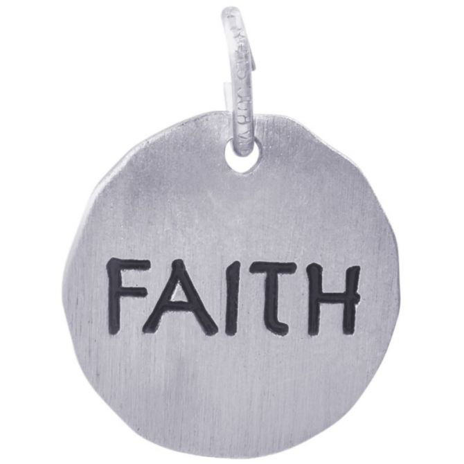 Rembrandt Sterling Silver Faith Tag Charm