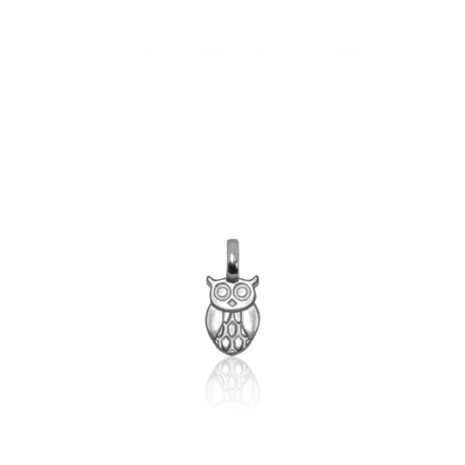 Alex Woo Sterling Silver Mini Addition Owl Charm