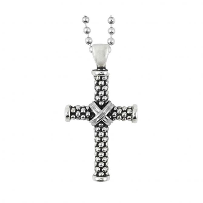 LAGOS Sterling Silver Signature Gifts Cross Pendant, 34"