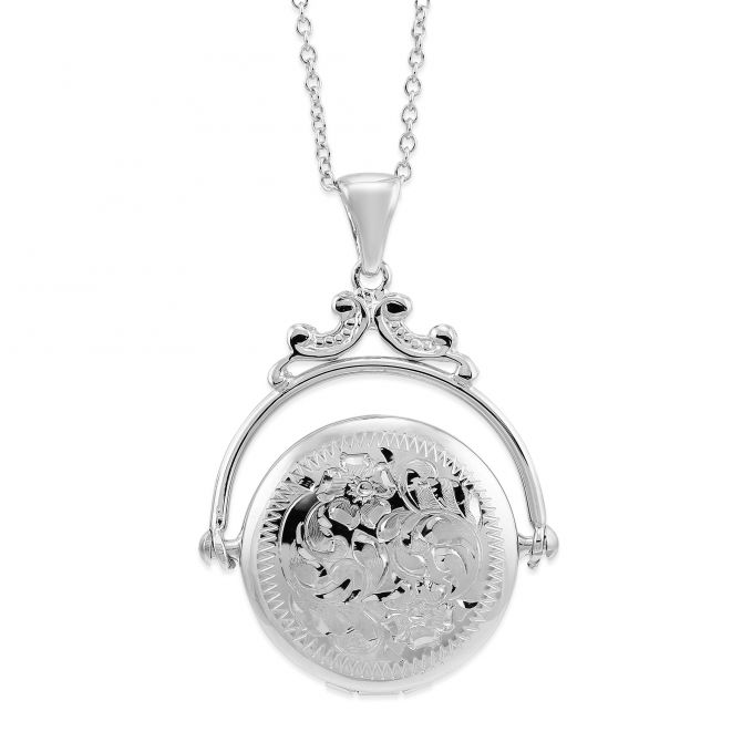 Sterling Silver Locket with Chain, 16-18"