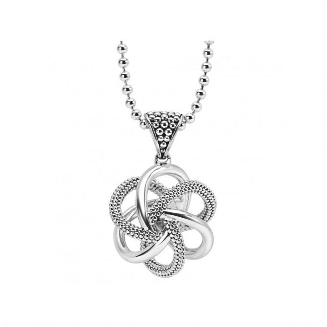 LAGOS Sterling Silver Love Knot Pendant, 30"