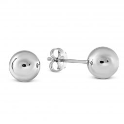 Image for Sterling Silver Ball Earrings, 8mm