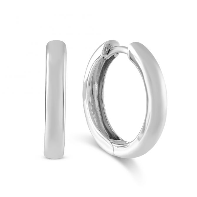 Sterling Silver Hinged Hoop Earrings