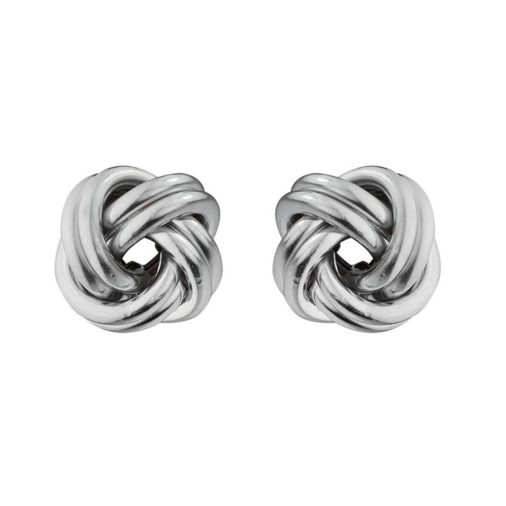 Sterling Silver Love Knot Earrings, 11mm | Borsheims