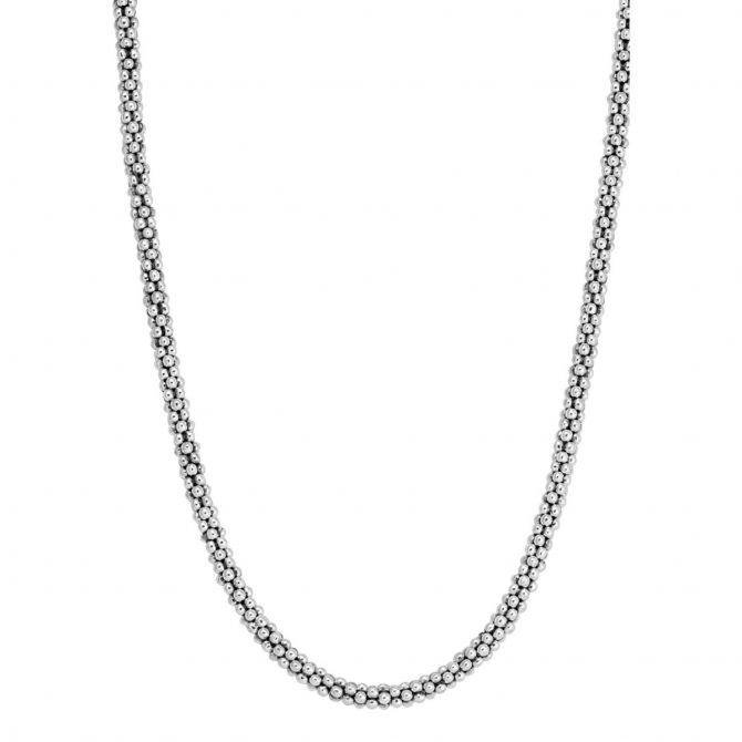 LAGOS Sterling Silver Signature Caviar Beaded Necklace, 16"