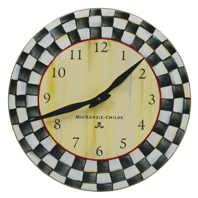 MacKenzie-Childs Courtly Check Enamel Clock