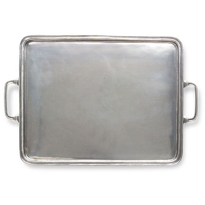 Match Pewter Medium Rectangle Tray with Handles