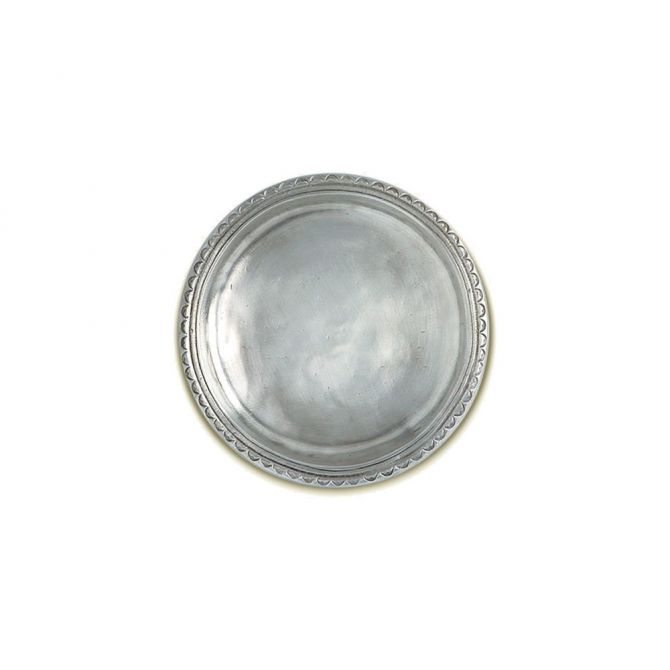 Match Pewter Scallop Rimmed Bottle Coaster