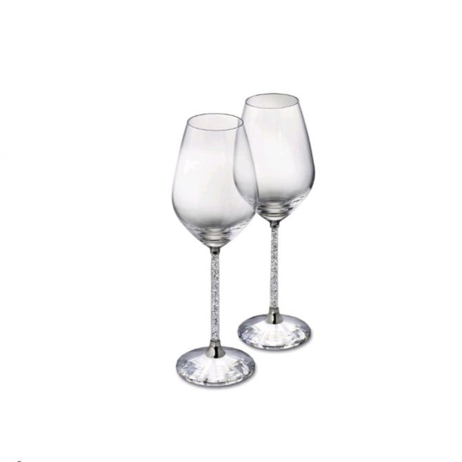 Swarovski Crystalline Red Wine Glass Pair