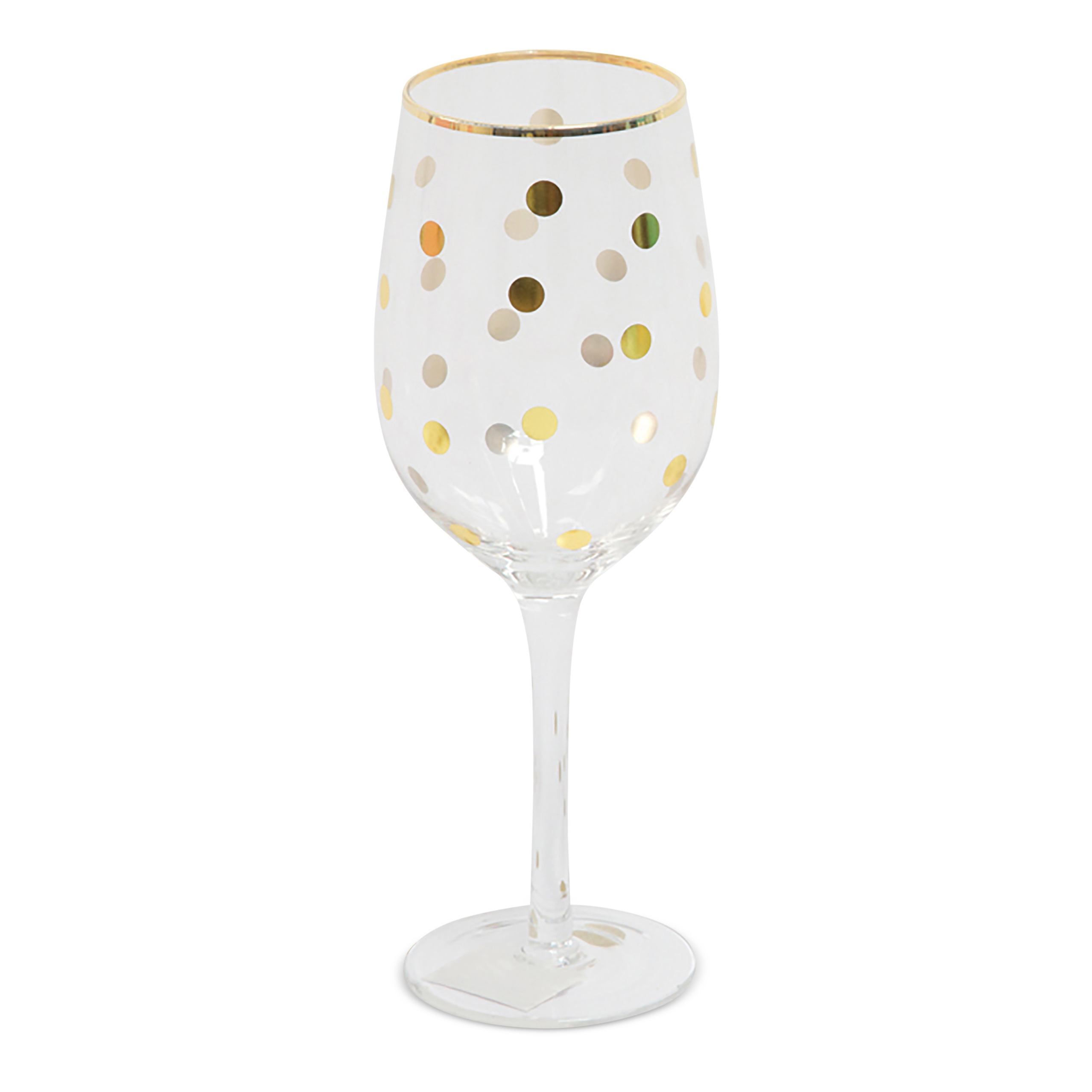 8 Oak Lane Wine Glass Gold Dot Ec007dot Borsheims 1137