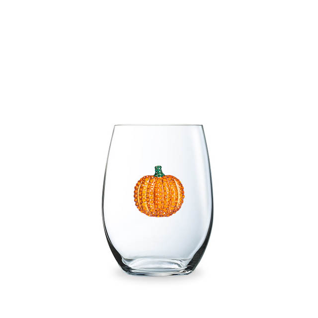 The Queens Jewels Pumpkin Stemmed Wine Glass