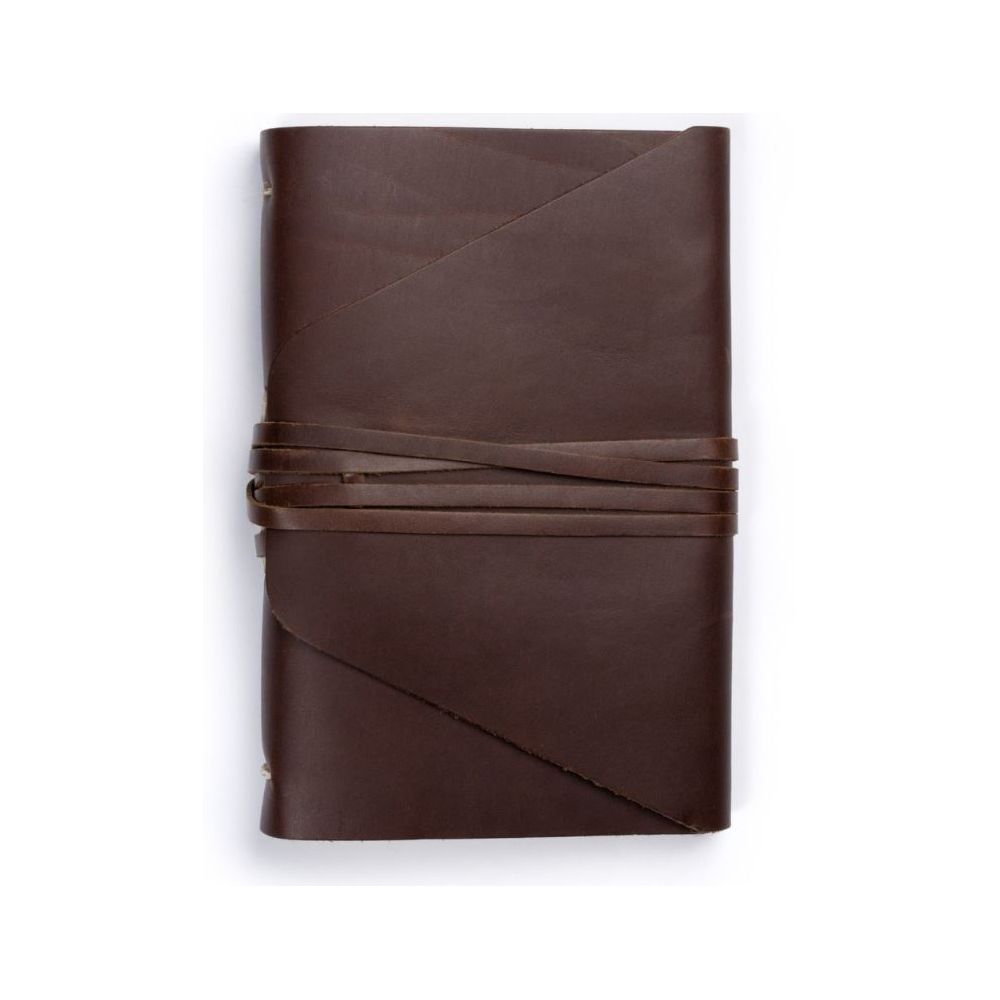 Rustico Messenger Leather Journal with Wrap, Dark Brown BK00600001