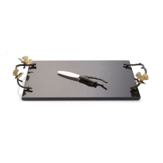 Michael Aram Butterfly Ginkgo Cheese Board with Knife