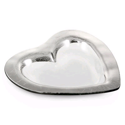 Annieglass Heart Platinum Bowl, 8