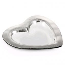 Image for Annieglass Heart Platinum Bowl, 8"