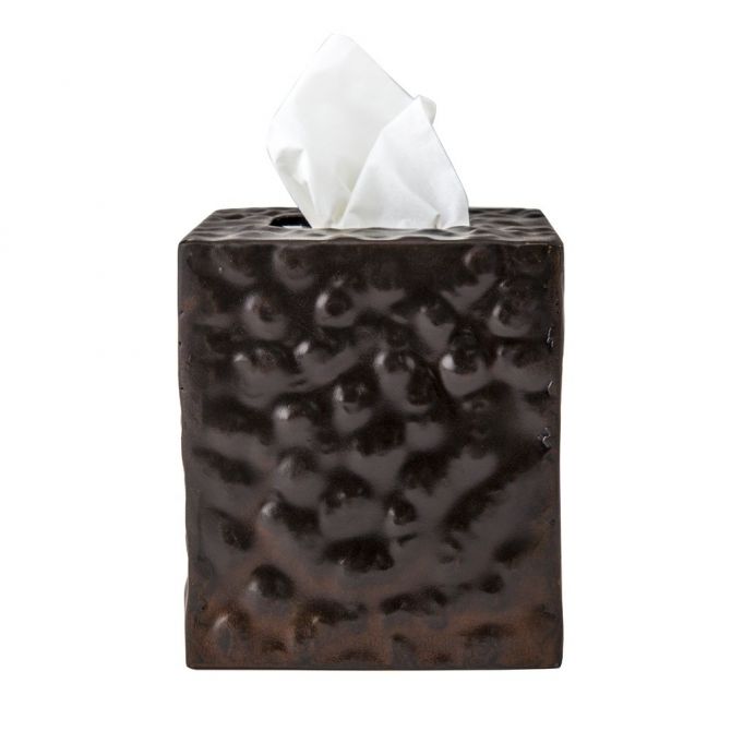 Jan Barboglio Hammered Square Tissue Box