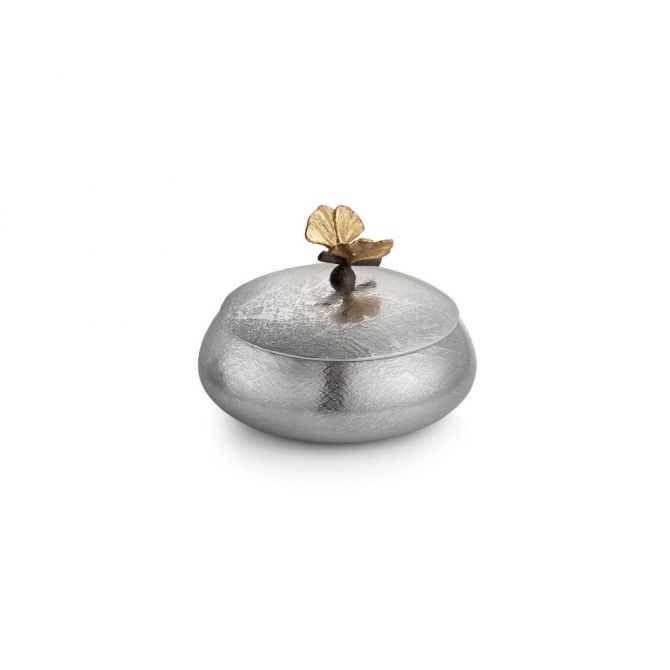 Michael Aram Butterfly Ginkgo Round Trinket Box