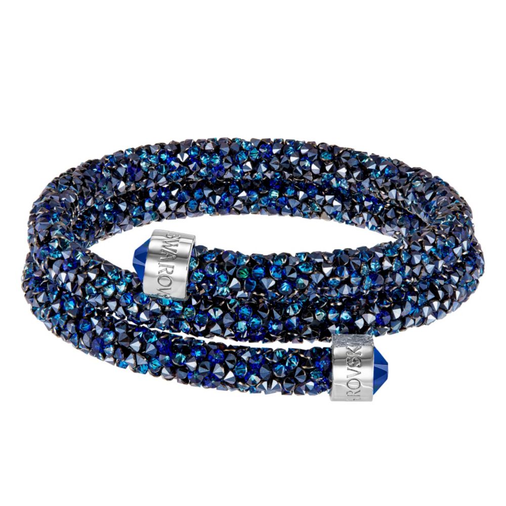 Swarovski Crystaldust Blue Crystal Double Bangle, Medium | Borsheims