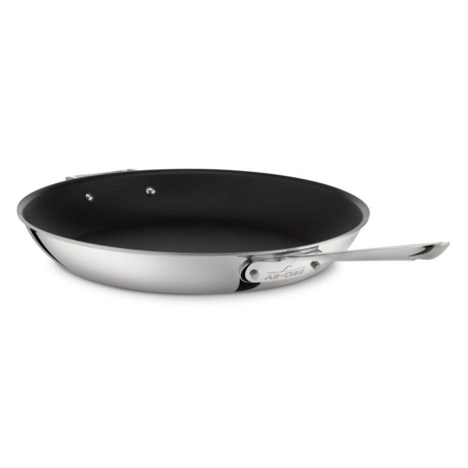 Stainless Steel Fry Pan - Non-Stick & Induction Ready - Round - Silver - 12  - 1 Count Box