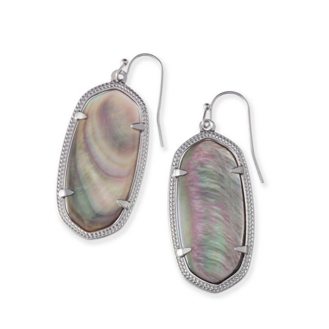 kendra scott black mother of pearl earrings