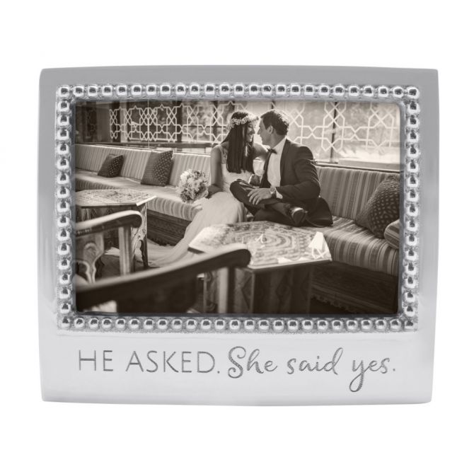 Mariposa He Asked, She Said Yes Statement Frame, 4x6