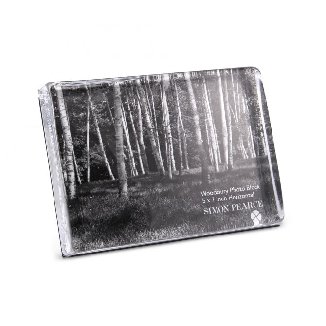 Simon Pearce Woodbury Horizontal Photo Block Frame, 5x7