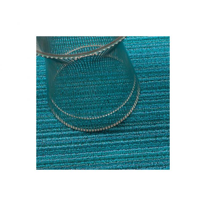 Chilewich Shag Skinny Stripe Utility Mat, Turquoise