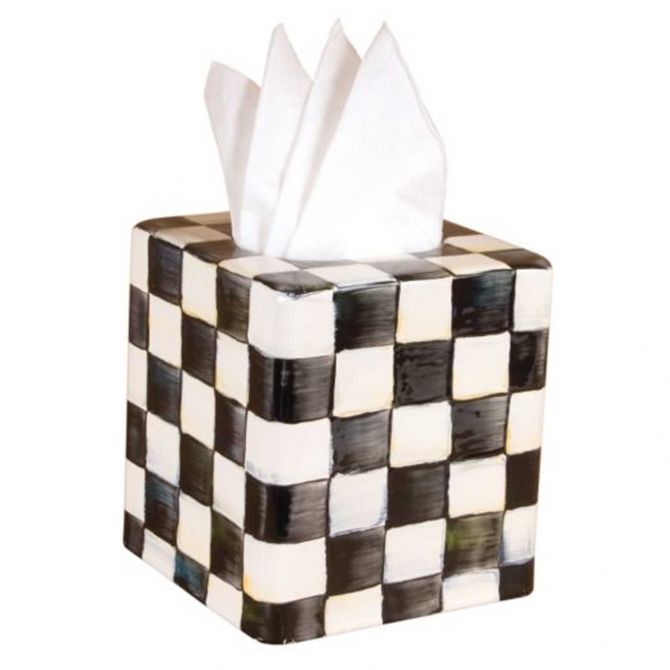 MacKenzie-Childs Courtly Check Tissue Box Cover