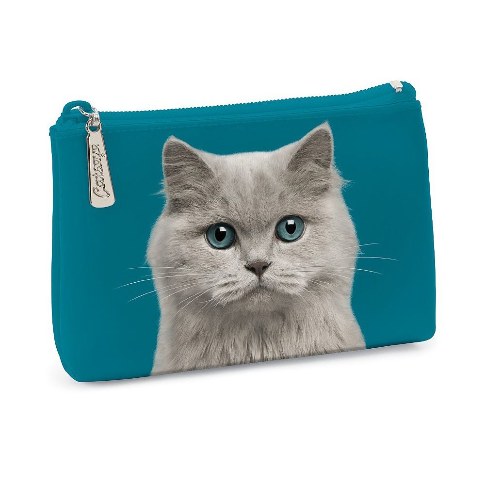 Catseye London Cat On Aquamarine Pouch | CA4P | Borsheims