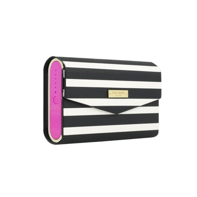 Kate Spade Portable Wireless Speaker with Cover, Black & White Stripe with  Pink | Borsheims