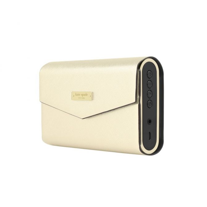 Kate Spade Portable Wireless Speaker, Black & Gold Trim