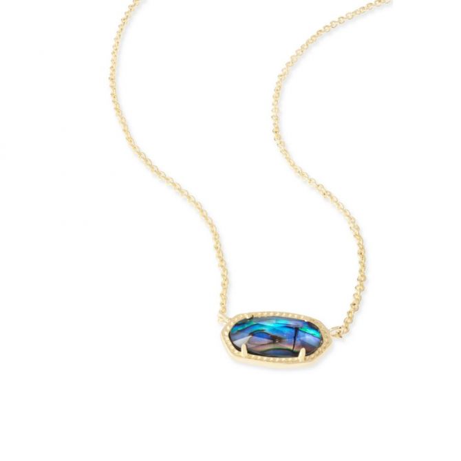 Kendra Scott Elisa Gold Tone Abalone Shell Necklace, 15"