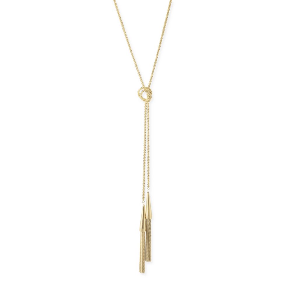 Kendra Scott Phara Gold Tone Metal Lariat Necklace, 48.5