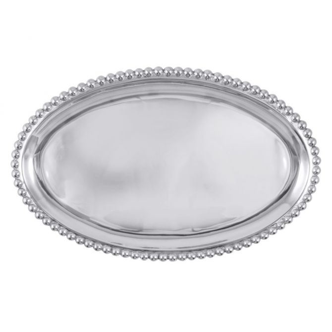 Mariposa Pearled Large Oval Platter