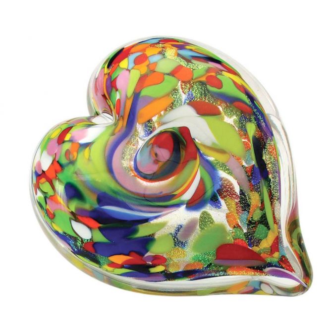 Glass Eye Studio Wisdom Heart of Fire Paperweight