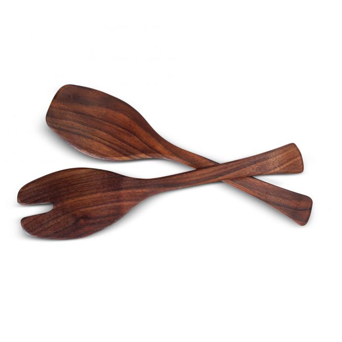 Andrew Pearce Black Walnut Salad Server Set, 13"