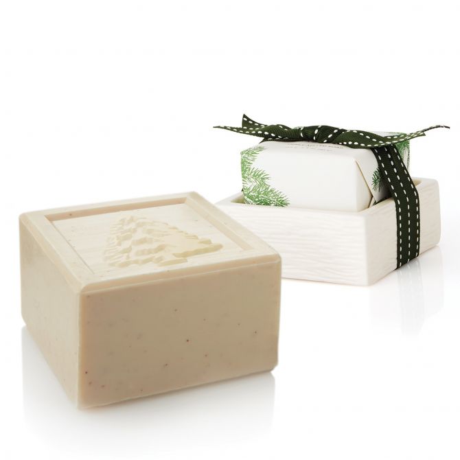 Thymes Frasier Fir Bar Soap and Dish Set