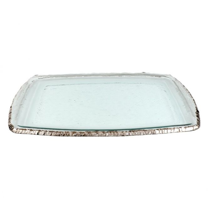 Annieglass Edgey Platinum Martini Tray