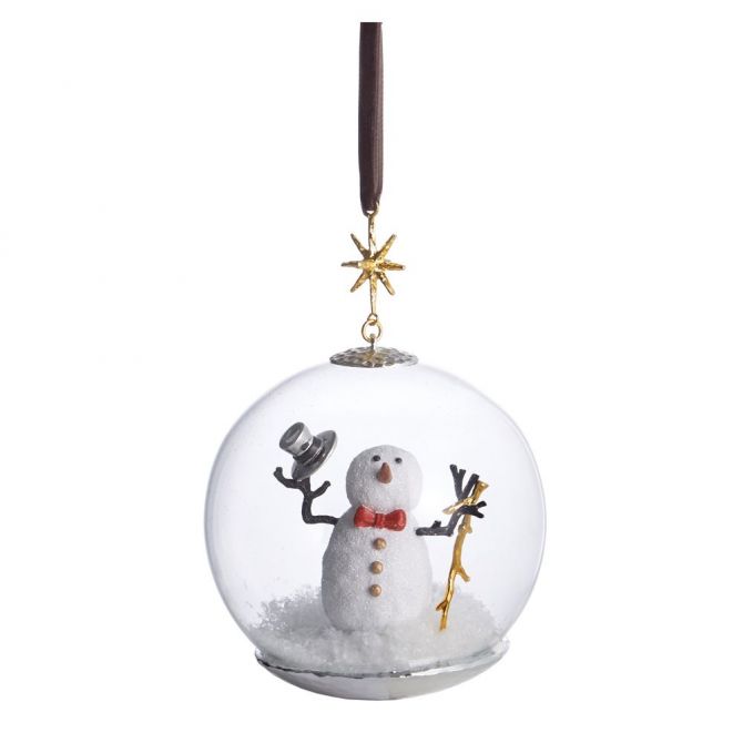 Michael Aram Snowman Snow Globe Ornament