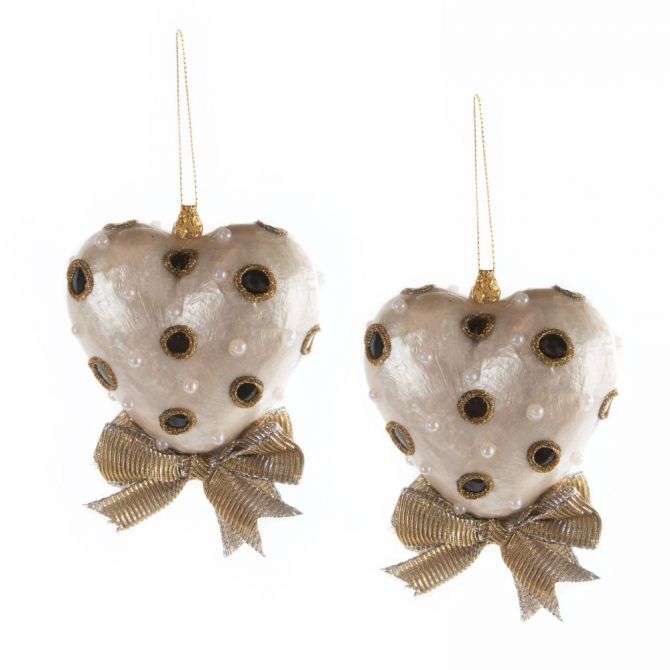 Mini Hearts on Heart Ornaments Set/2