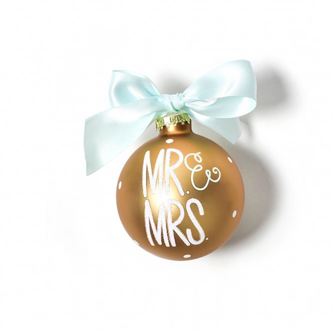 Coton Colors Mr. & Mrs. Glass Ornament