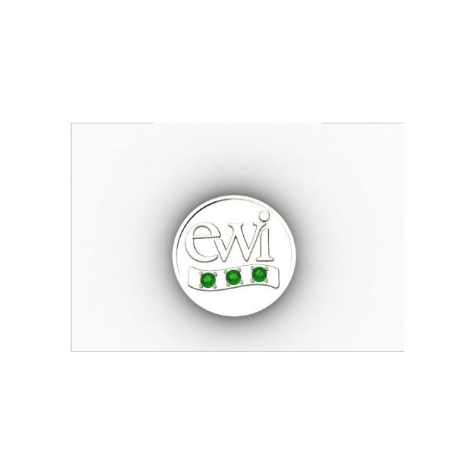 EWI Chapter President Pin Sterling Silver with Tsavorites