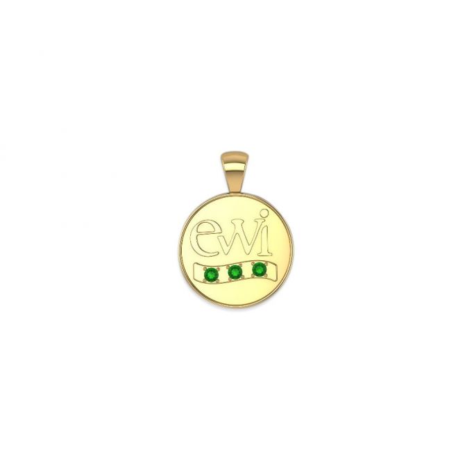 EWI Chapter President Charm 14K Yellow Gold with Tsavorites