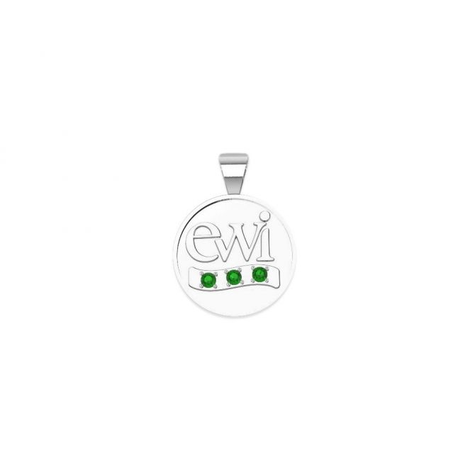 EWI Chapter President Charm Sterling Silver with Tsavorites