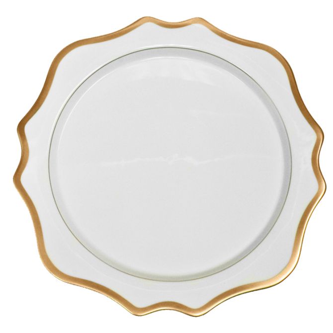 Anna Weatherley Antique White with Gold Charger