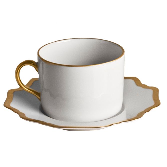 Anna Weatherley Antique White with Gold Teacup