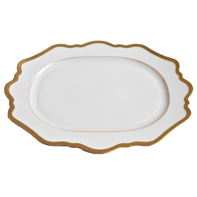 Anna Weatherley Antique White with Gold Platter