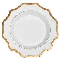 Anna Weatherley Antique White with Gold Rim Soup